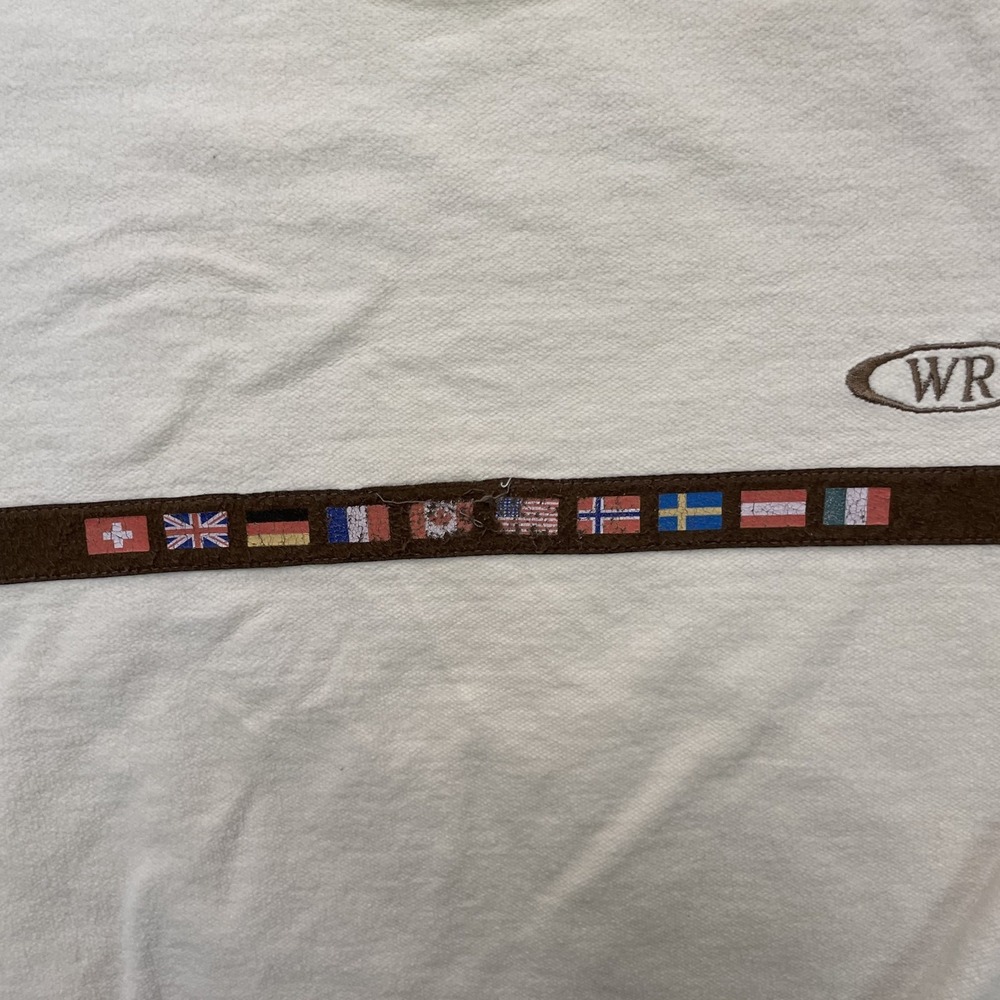 vintage Wind River world flags sweatshirt mens medium white 1990s Canada - Picture 2 of 10